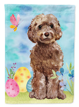 Load image into Gallery viewer, Brown Cockapoo Easter Flag Canvas House Size BB9619CHF