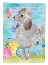 Load image into Gallery viewer, Grey Standard Poodle Easter Flag Canvas House Size BB9629CHF