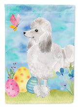 Load image into Gallery viewer, White Standard Poodle Easter Flag Canvas House Size BB9630CHF