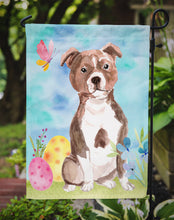 Load image into Gallery viewer, Red Staffie Bull Terrier Easter Garden Flag - Outdoor Decorative Yard Flag BB9636GF