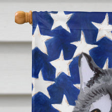 Load image into Gallery viewer, Alaskan Malamute Patriotic Flag Canvas House Size BB9638CHF