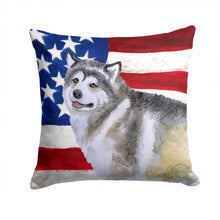 Load image into Gallery viewer, Alaskan Malamute Patriotic Throw Pillow - 14x14 Decorative Pillow – Art for Your Home &amp; Patio BB9638PW1414