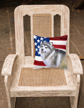 Load image into Gallery viewer, Alaskan Malamute Patriotic Fabric Decorative Pillow BB9638PW1818