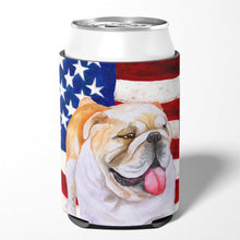 Load image into Gallery viewer, English Bulldog Patriotic Can or Bottle Hugger BB9639CC
