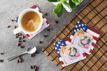 Load image into Gallery viewer, English Bulldog Patriotic Foam Coaster  BB9639FC