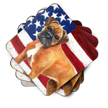 Load image into Gallery viewer, German Boxer Patriotic Foam Coaster  BB9640FC