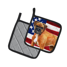 Load image into Gallery viewer, German Boxer Patriotic Pot Holders - Set of 2 - Heat-Resistant Kitchen Essentials BB9640PTHD
