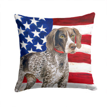 Load image into Gallery viewer, German Shorthaired Pointer Patriotic Throw Pillow - 14x14 Decorative Pillow – Art for Your Home &amp; Patio BB9641PW1414