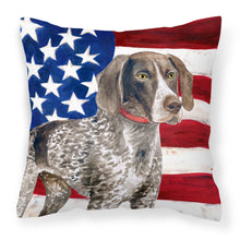 Load image into Gallery viewer, German Shorthaired Pointer Patriotic Fabric Decorative Pillow BB9641PW1818