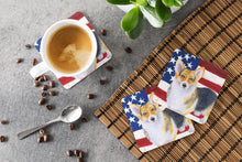 Load image into Gallery viewer, Pembroke Corgi Patriotic Foam Coaster  BB9642FC