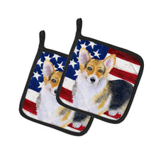 Load image into Gallery viewer, Pembroke Corgi Patriotic Pot Holders - Set of 2 - Heat-Resistant Kitchen Essentials BB9642PTHD