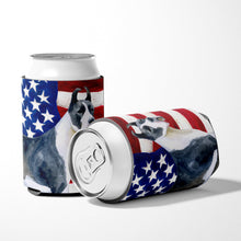 Load image into Gallery viewer, Harlequin Great Dane Patriotic Can or Bottle Hugger BB9643CC