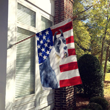 Load image into Gallery viewer, Harlequin Great Dane Patriotic Flag Canvas House Size BB9643CHF