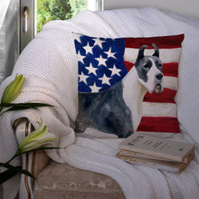 Load image into Gallery viewer, Harlequin Great Dane Patriotic Throw Pillow - 14x14 Decorative Pillow – Art for Your Home &amp; Patio BB9643PW1414