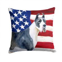 Load image into Gallery viewer, Harlequin Great Dane Patriotic Throw Pillow - 14x14 Decorative Pillow – Art for Your Home &amp; Patio BB9643PW1414
