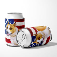 Load image into Gallery viewer, American Staffordshire Patriotic Can or Bottle Hugger BB9644CC