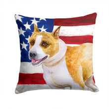 Load image into Gallery viewer, American Staffordshire Patriotic Throw Pillow - 14x14 Decorative Pillow – Art for Your Home &amp; Patio BB9644PW1414