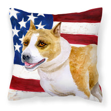 Load image into Gallery viewer, American Staffordshire Patriotic Fabric Decorative Pillow BB9644PW1818