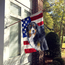 Load image into Gallery viewer, Bernese Mountain Dog Patriotic Flag Canvas House Size BB9645CHF