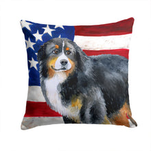 Load image into Gallery viewer, Bernese Mountain Dog Patriotic Throw Pillow - 14x14 Decorative Pillow – Art for Your Home &amp; Patio BB9645PW1414