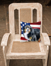 Load image into Gallery viewer, Bernese Mountain Dog Patriotic Fabric Decorative Pillow BB9645PW1818