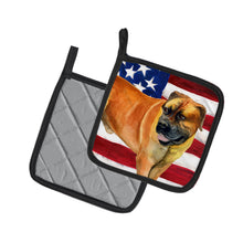 Load image into Gallery viewer, Boerboel Mastiff Patriotic Pot Holders - Set of 2 - Heat-Resistant Kitchen Essentials BB9646PTHD