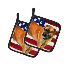 Load image into Gallery viewer, Boerboel Mastiff Patriotic Pot Holders - Set of 2 - Heat-Resistant Kitchen Essentials BB9646PTHD