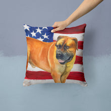 Load image into Gallery viewer, Boerboel Mastiff Patriotic Throw Pillow - 14x14 Decorative Pillow – Art for Your Home &amp; Patio BB9646PW1414