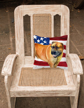 Load image into Gallery viewer, Boerboel Mastiff Patriotic Fabric Decorative Pillow BB9646PW1818