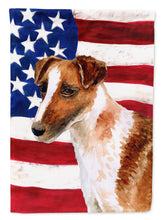 Load image into Gallery viewer, Smooth Fox Terrier Patriotic Flag Canvas House Size BB9647CHF