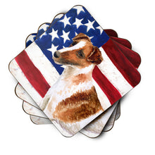 Load image into Gallery viewer, Smooth Fox Terrier Patriotic Foam Coaster  BB9647FC