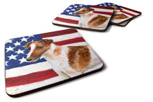 Load image into Gallery viewer, Smooth Fox Terrier Patriotic Foam Coaster  BB9647FC