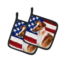 Load image into Gallery viewer, Smooth Fox Terrier Patriotic Pot Holders - Set of 2 - Heat-Resistant Kitchen Essentials BB9647PTHD
