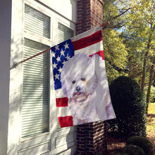 Load image into Gallery viewer, Bichon Frise Patriotic Flag Canvas House Size BB9648CHF