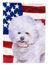 Load image into Gallery viewer, Bichon Frise Patriotic Flag Canvas House Size BB9648CHF
