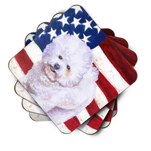 Load image into Gallery viewer, Bichon Frise Patriotic Foam Coaster  BB9648FC