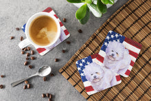 Load image into Gallery viewer, Bichon Frise Patriotic Foam Coaster  BB9648FC