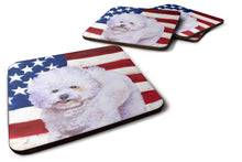 Load image into Gallery viewer, Bichon Frise Patriotic Foam Coaster  BB9648FC