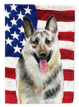 Load image into Gallery viewer, East-European Shepherd Patriotic Flag Canvas House Size BB9649CHF