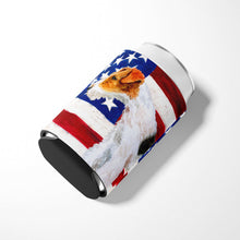 Load image into Gallery viewer, Fox Terrier Patriotic Can or Bottle Hugger BB9650CC