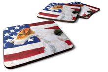 Load image into Gallery viewer, Fox Terrier Patriotic Foam Coaster  BB9650FC