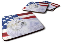 Load image into Gallery viewer, Maltese Patriotic Foam Coaster  BB9651FC