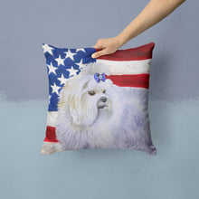 Load image into Gallery viewer, Maltese Patriotic Throw Pillow - 14x14 Decorative Pillow – Art for Your Home &amp; Patio BB9651PW1414