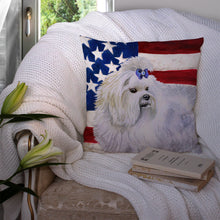 Load image into Gallery viewer, Maltese Patriotic Throw Pillow - 14x14 Decorative Pillow – Art for Your Home &amp; Patio BB9651PW1414