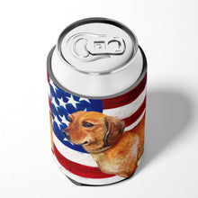 Load image into Gallery viewer, Dachshund Patriotic Can or Bottle Hugger BB9652CC