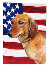 Load image into Gallery viewer, Dachshund Patriotic Garden Flag - Outdoor Decorative Yard Flag BB9652GF