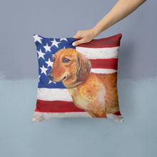 Load image into Gallery viewer, Dachshund Patriotic Throw Pillow - 14x14 Decorative Pillow – Art for Your Home &amp; Patio BB9652PW1414