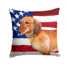 Load image into Gallery viewer, Dachshund Patriotic Throw Pillow - 14x14 Decorative Pillow – Art for Your Home &amp; Patio BB9652PW1414