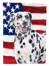 Load image into Gallery viewer, Dalmatian Patriotic Flag Canvas House Size BB9653CHF
