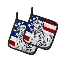 Load image into Gallery viewer, Dalmatian Patriotic Pot Holders - Set of 2 - Heat-Resistant Kitchen Essentials BB9653PTHD